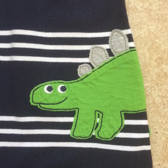 Carter's Boys Dinosaur Striped Polo Romper Jumper - Picture 5 of 8